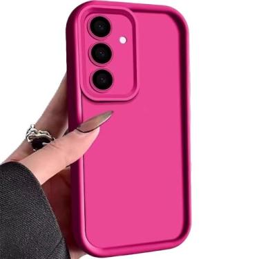Imagem de Capa de celular Candy Color para Samsung S25 S24 S23 S22 Ultra Plus S21 S24 FE A55 A34 A15 A35 A52 A53 A54 A16 5G Capa de silicone macia, rosa H, para Galaxy S21 Ultra