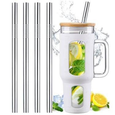 Imagem de Canudos de aço inoxidável de 12,3 cm para Stanley 1.2L e Simple Modern