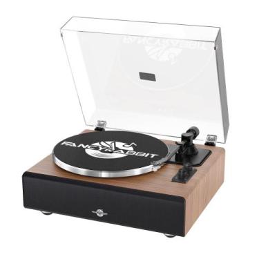 Imagem de Toca-discos de vinil FancyRabbit com alto-falantes Bluetooth 5.0