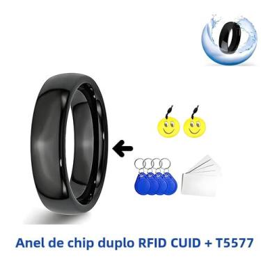 Imagem de Anel Inteligente RFID NFC à Prova d'Água - Chip Duplo 125kHz/13,56MHz,
