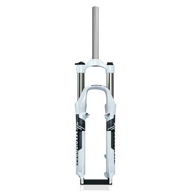 Imagem de Garfo De Suspensão Mtb 26 Ih Garfo Dianteiro De Bicicleta De Montanha 100mm Curso 1 1/8 Tubo Reto Qr 9mm Disco/V Freio Garfo De Liga De Alumínio, White Grey, 26in