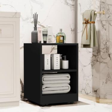 Imagem de Mesa de Cabeceira Decore para quarto organizador criado mudo box (Preto)