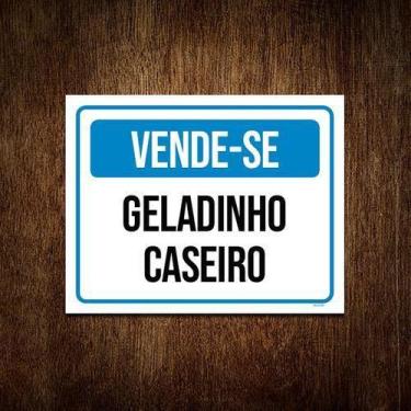 Imagem de Kit 10 Placas Vende-Se Geledinho Caseiro - Sinalizo.Com