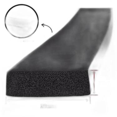 Imagem de Espuma Fita Adesiva Eva Borracha Vedação E=8Mmx10 Mts Preta - Leolud