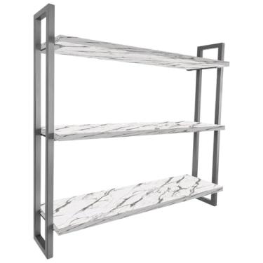 Imagem de Nicho Prateleira Tripla de Parede Isla Industrial - Prata/vulcano