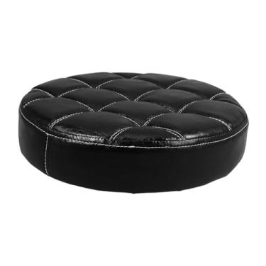 Imagem de KiBcsLic Almofada de assento redonda para bancos de barra de serviço pesado, instalação fácil, acessório de cadeira de barra de barra, substituição para spa de, Preto