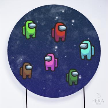 Imagem de Painel Decorativo para Festa 1,50x1,50 metros Vesti Fácil com Elástico Among Us - Fera Print