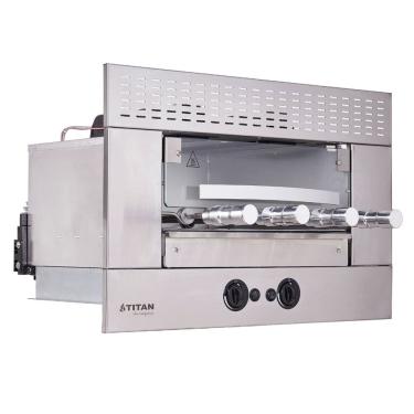 Imagem de Churrasqueira de Embutir a Gás Natural 4 Espetos 220v Painel Ventilado Age Titan