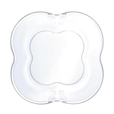 Imagem de Prato de Sobremesa de Vidro Butterfly Borboleta Transparente Wolff 17c
