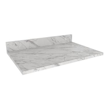 Imagem de Tampo Mdp 25mm Para Balcão De Cozinha 80cm Multimóveis Cr20418 Mármore Branco Mármore Branco