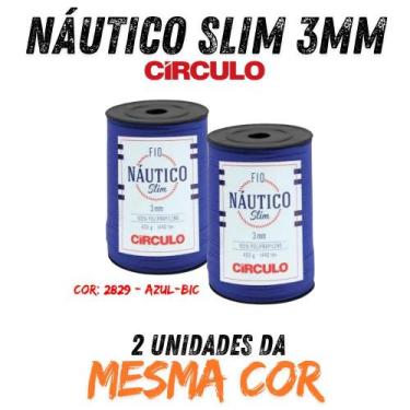 Imagem de Fio náutico slim 3mm circulo 400g kit com 02 un, 2829 - AZUL-BIC
