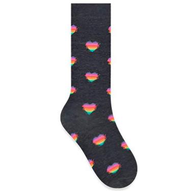 Imagem de Meia Feminina Cano Longo Street Corações Colors 34 a 39 Selene