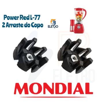 Imagem de Arraste do Copo 2 Peças para Liquidificador Mondial Power Red L77