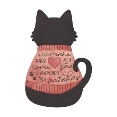 Imagem de Placa Decorativa Fofinha Gato Gatinho Pet Frase 16,5x24
