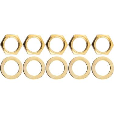 Imagem de DIAO79NI 5 peças de porcas de interruptor de guitarra Pro M9 para seletor de captador métrico Les Paul/Box Style (dourado)