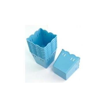 Imagem de Cachepot Passa Fita Plástico - Centro de mesa - KIT C/ 20 UNIDADES(AZUL BEBE)