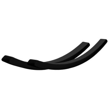 Imagem de Wonderjune 1 par de cadeiras de balanço de madeira de carvalho curvadas pernas de madeira pernas curvas pés bar cadeira banco de balanço (cor preta, 3,5 cm de largura)