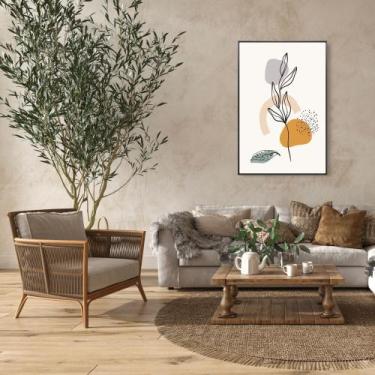 Imagem de Quadro Decorativo Flor Abstrata - MeMoldura, Chassi Borda Infinita, 80