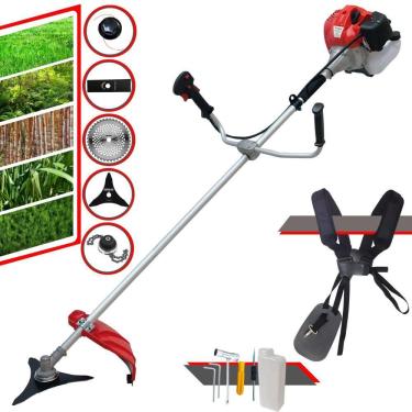 Imagem de Aparador de Grama Completo À Gasolina Anmax CG430P 2HP 43cc Alta Performance Com Carretel + Lâmina Facão + Lâmina 3 Pontas + Disco Circular + Trimmer