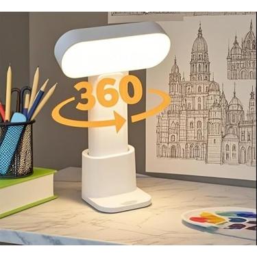 Imagem de Luminária de Mesa Sem Fio USB Recarregável | Toque + Base Magnética | Portátil para Quarto e Escritório - Modelo TD106