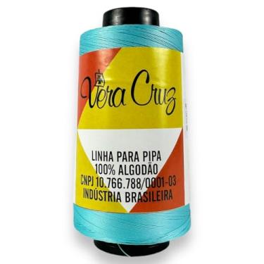 Imagem de Linha CCfios Vera Cruz Fio 04 de 1500 Jardas 100% Algodão Tex 111 Para Pipas (Azul)