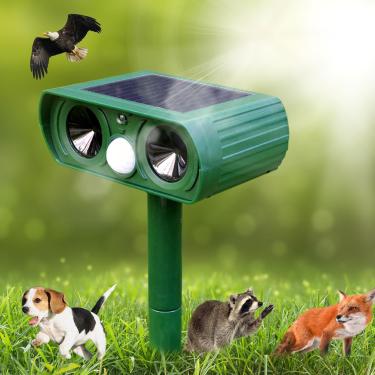 Imagem de Repelente solar ultrassônico de animais, repelente para cães e gatos 2024 ao ar livre, repelente de cervos para guaxinim, raposa, veado, gambá, esquilo, coelho, etc. K510