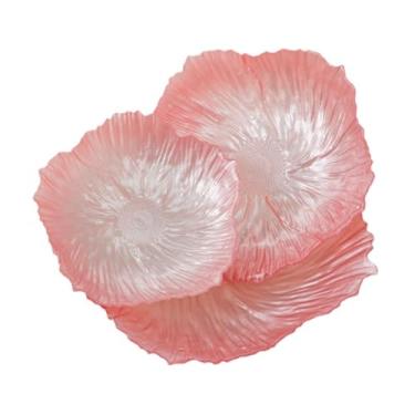 Imagem de Ｂｅｓｇａ 3x Prato de vidro com flores de luxo, prato de sobremesa, empilhável, salada, frutas, bandeja para lanche, anel, porta-joias, para festa, casamento,