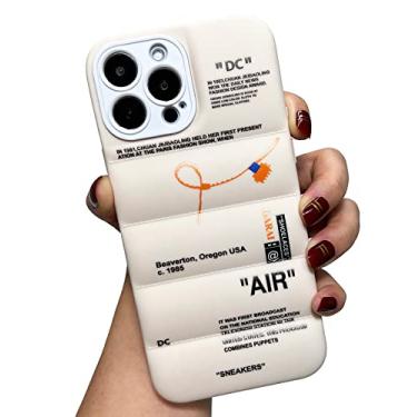 Imagem de GaraiCkeey Capa de telefone de silicone acolchoada da marca de calçados esportivos para iPhone 15 Pro 6,1 polegadas, tênis Ins Classic Cool Label Pattern Soft TPU Capa protetora de corpo inteiro para