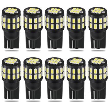 Imagem de QAUBEN Lâmpada LED 194 super brilhante 175 168 2825 W5W T10 cunha 3014 SMD luzes marcador lateral de carro interior mapa cúpula porta-malas estacionamento cortesia luzes 6000K branco 12V-24V
