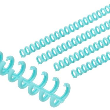 Imagem de PATIKIL Anel de encadernação espiral de 8,5 mm (0,3"), 10 peças, 30 anéis, capacidade para 25 folhas, pente para encadernação de folhas de papel, caderno, calendário, imagem álbum, azul
