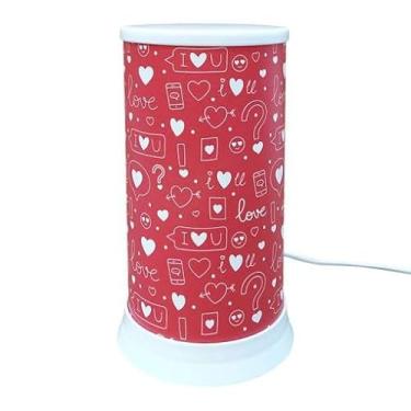 Imagem de Luminária de Mesa Hug I Love You All Red