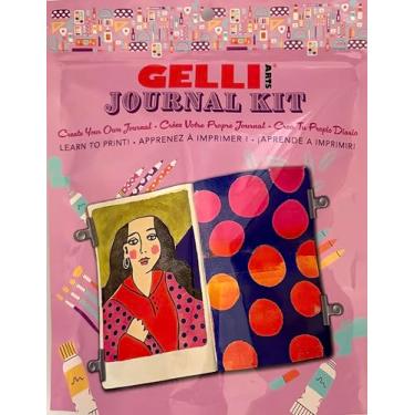 Imagem de Gelli Arts Kit de confecção de cartões – Kit de impressão de cartões com placa de impressão em gel de 12 x 12 cm, conjunto de cartões DIY e suprimentos de impressão, conjunto para fazer cartões
