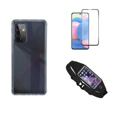Imagem de Kit Pochete Samsung Galaxy A72 + Capinha Anti Impacto + Película de Vi