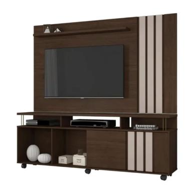 Imagem de Rack e Painel Atraente Tv 70" JCM Movelaria - Café Soft/Off