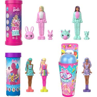 Imagem de Bonecas Barbie Mini BarbieLand Reveal, pacote com 5 bonecas com unboxing surpresa