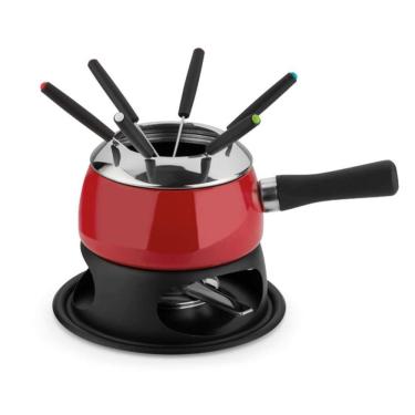 Imagem de Aparelho de Fondue Panela Vermelha 12 peças Forma 1998R