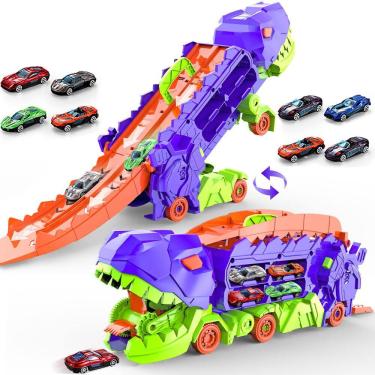 Imagem de Toy Dinosaur Ultimate Hauler Track Dufuntotoys City Purple