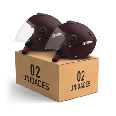 Imagem de Kit 2 Capacete Aberto New Atomic Elite Masculino Feminino Pro Tork, VE