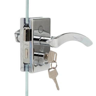 Imagem de Fechadura 1520 Porta Vidro Alvenaria Com Maçaneta Cromada - Franzmar