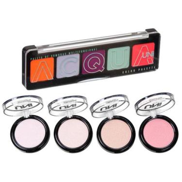 Imagem de Kit de Maquiagem Paleta de Sombras Acqua Color + Iluminador Facial Efe