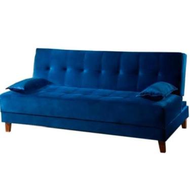 Imagem de Sofá Cama Arpoador 2 Lugares 185cm Tecido Suede Innove, Azul