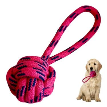 Imagem de Brinquedo Cachorro Pet Cães Corda Pequena com puxador Mordedor Pet Cães Cachorros Shitzu Pinscher Lhasa Yorkshire Chihuahua Pug Spitz Lulu da Pomerânia Raças pequenas e filhotes (Vermelho)