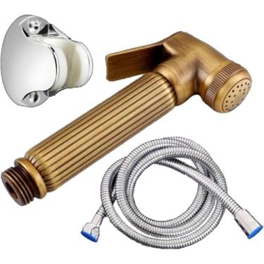 Imagem de Pulverizador De Bidê Antigo Bronze Cobre Torneira De Bidê Portátil Hotel Banheiro Lavatório Banheiro Pulverizador Chuveiro Torneira, Bidet Spray Set a