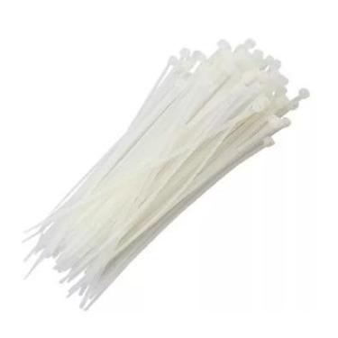 Imagem de Enforca Gato Abracadeira De Nylon 3x100mm Branca (100 Pçs)