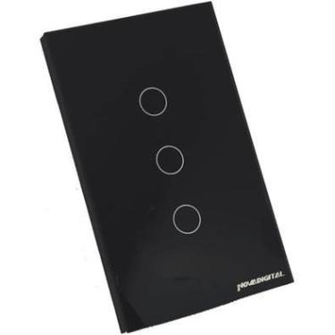 Imagem de Interruptor Inteligente Wifi 3 Botões Preto Novadigital
