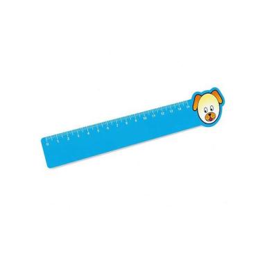 Imagem de Kit 10 Réguas Escolar 15cm. Azul Com Bichinho - Pronto Print