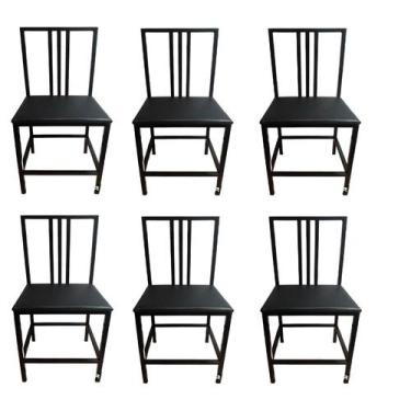 Imagem de Kit 6 Cadeiras Reforçada Para Cozinha E Sala Jantar Luxo - MODERNA