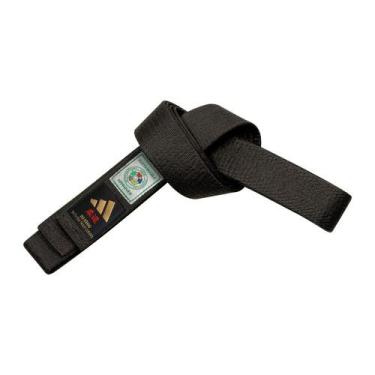 Imagem de Faixa Preta Judo adidas Elite logo Dourado com Selo IJF Approved, 280