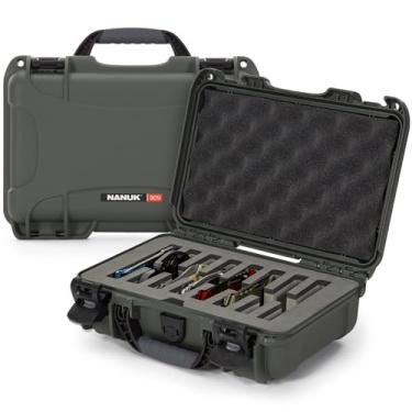 Imagem de Nanuk 909 Waterproof Hard Case with Custom Foam Insert for 8 Pocket Knives - Olive