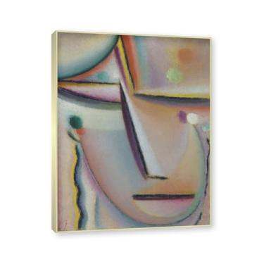 Imagem de NHLDZYH Moldura champanhe. Alexej von Jawlensky, impressão clássica, (meditação e oração), decoração de parede para cozinha, quarto. 50x65cm